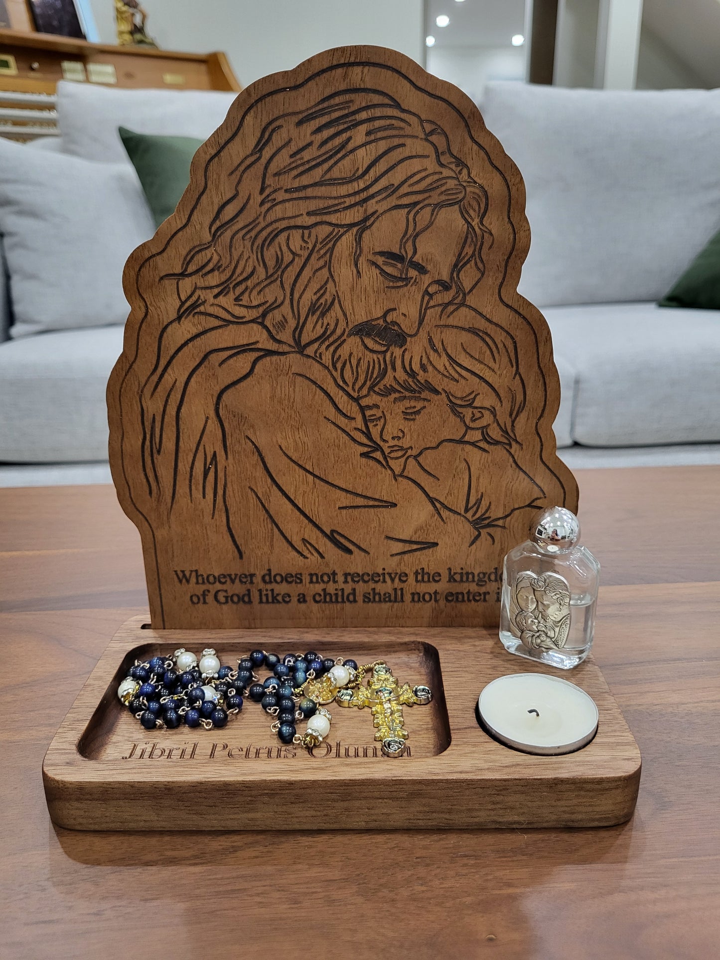 Jesus with Child Prayer Stand