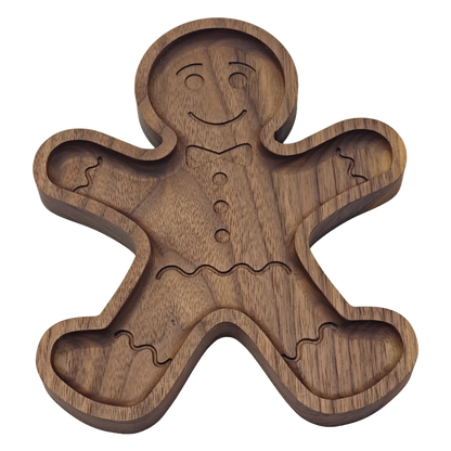 Festive Gingerbread Man Serving Tray