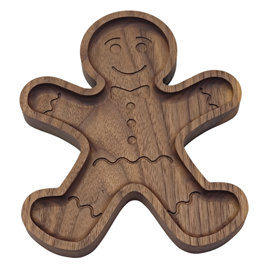 Festive Gingerbread Man Serving Tray