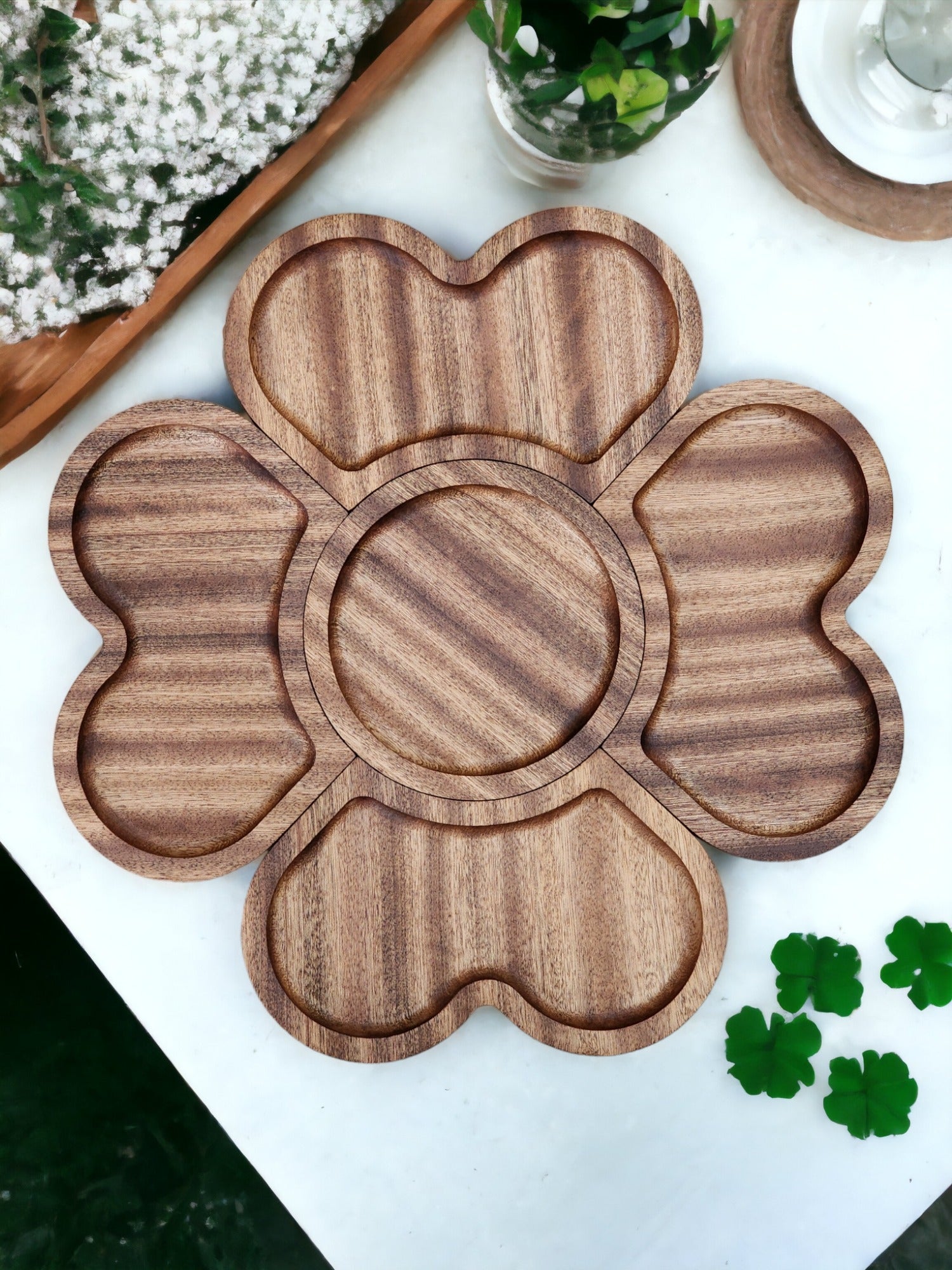 5pc Flower Tray Set - Harmony Hand Woodcrafts