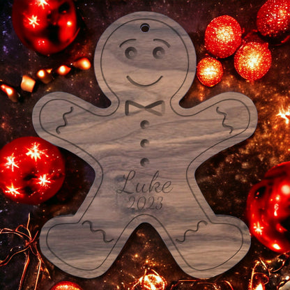 Gingerbread Boy Ornament - Harmony Hand Woodcrafts