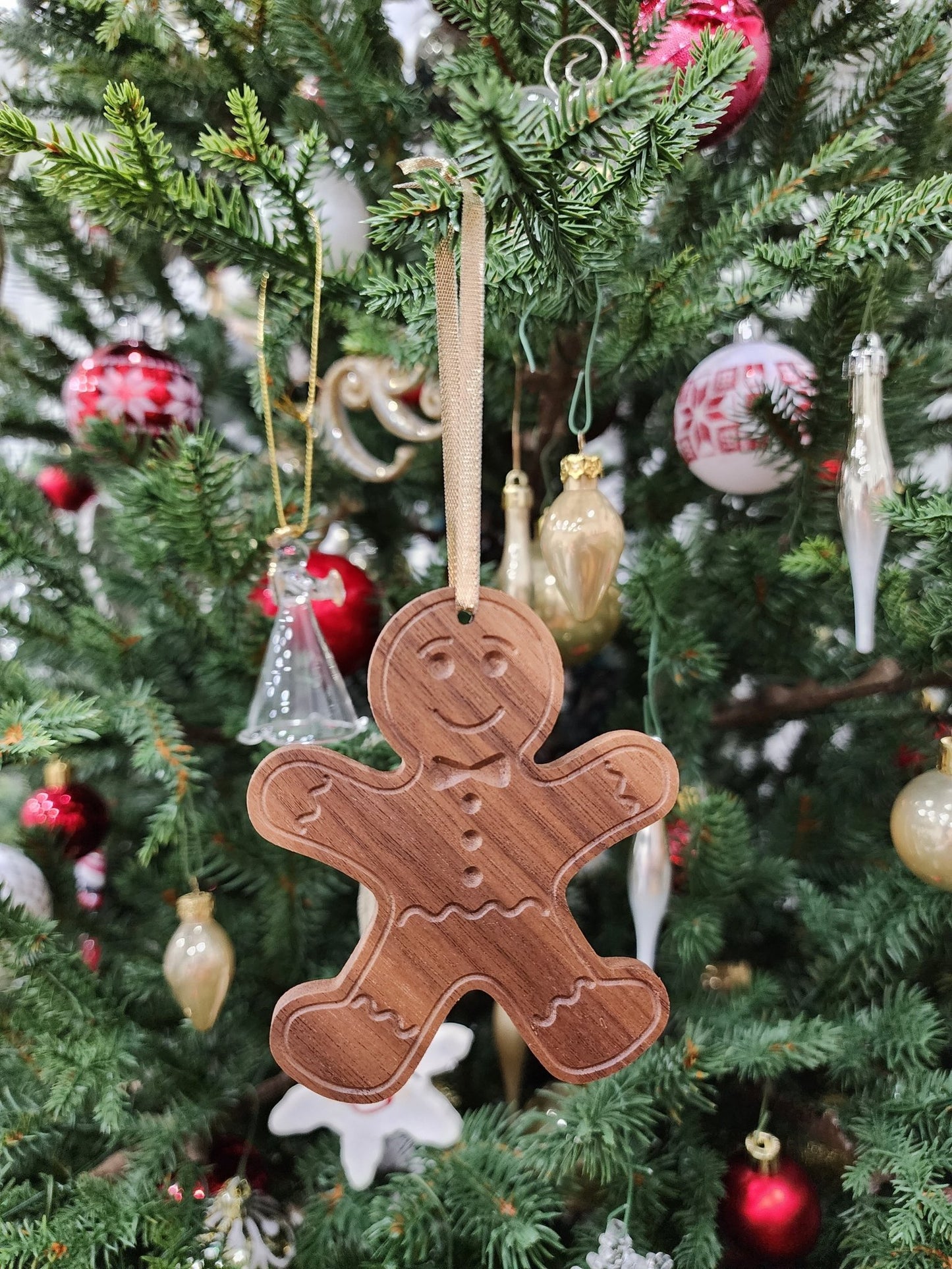 Gingerbread Boy Ornament - Harmony Hand Woodcrafts