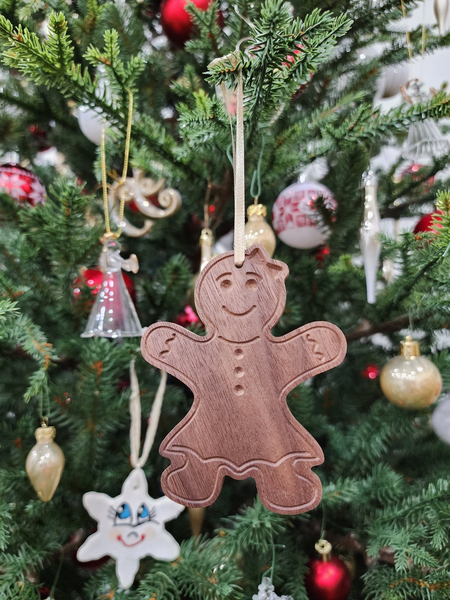 Gingerbread Girl Ornament - Harmony Hand Woodcrafts