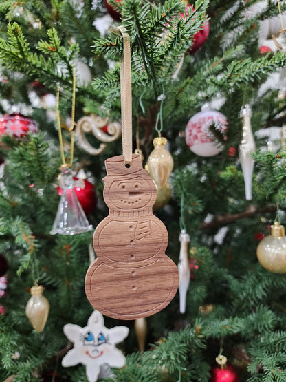 Snowman Ornament - Harmony Hand Woodcrafts